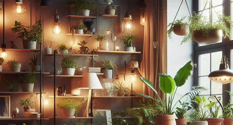 La iluminación óptima de las plantas de interior